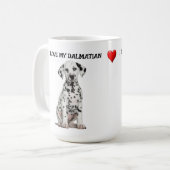Ik hou van mijn Dalmatiër Koffiemok (Voorkant links)