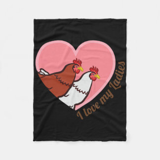 Ik hou van mijn dames kippenboeren boerderij kuike fleece deken