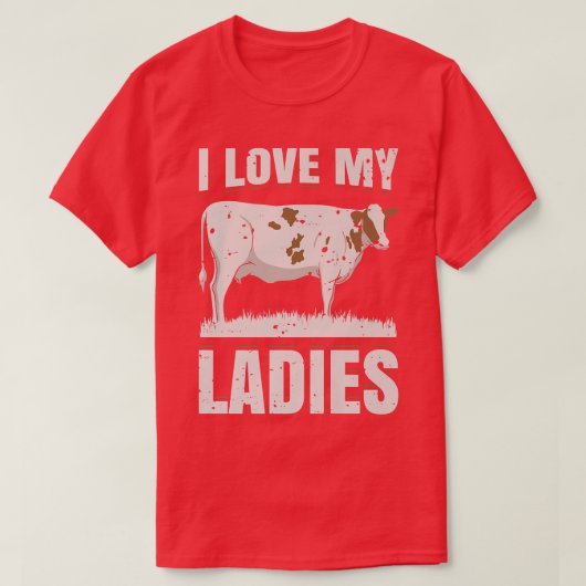 Ik hou van mijn dames Koe Farmer Gift T-shirt (Design voorkant)