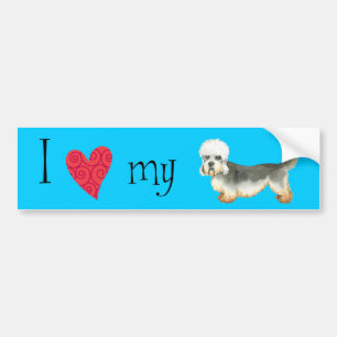 Ik hou van mijn Dandie Dinmont Terrier Bumpersticker