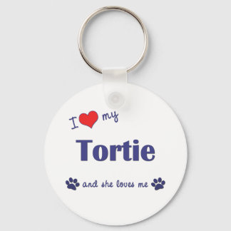 Ik hou van mijn das (Vrouw kat) Sleutelhanger