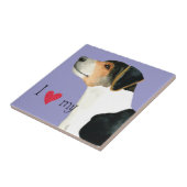 Ik hou van mijn Deense Farmdog Tile Tegeltje (Zijkant)