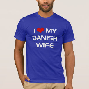 Ik hou van mijn Deense vrouw T-shirt