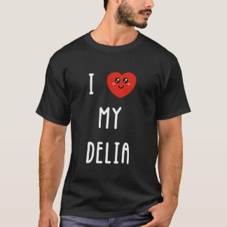 Ik hou van mijn Delia naam grappig T-shirt