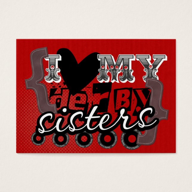 Ik hou van mijn Derby Sisters Mini Note Cards Visitekaartje (Voorkant)