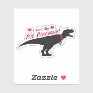 Ik hou van mijn dichter Dinosaur Sticker