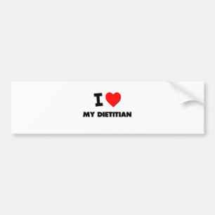 Ik hou van mijn diëtist bumpersticker