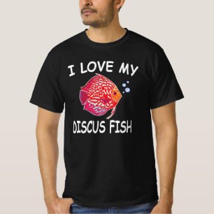 Ik hou van mijn discusvis aquarium liefhebber t-shirt