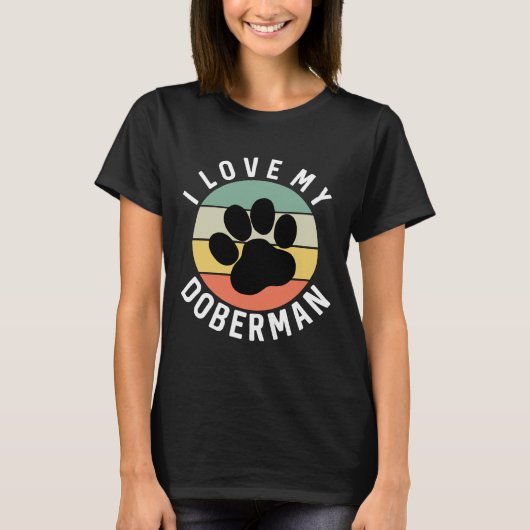 Ik hou van mijn doberman 1124 t-shirt (Voorkant)
