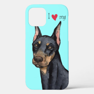 Ik hou van mijn Doberman iPhone 12 Hoesje
