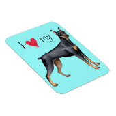 Ik hou van mijn Doberman Magneet (Rechterzijde)