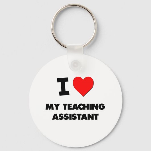 Ik hou van mijn docent assistent sleutelhanger (Voorkant)