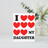 Ik hou van mijn dochter briefkaart (Staand voorkant)