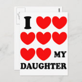 Ik hou van mijn dochter briefkaart (Voorkant / Achterkant)