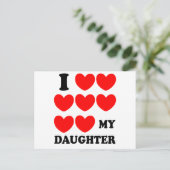 Ik hou van mijn dochter briefkaart (Staand voorkant)