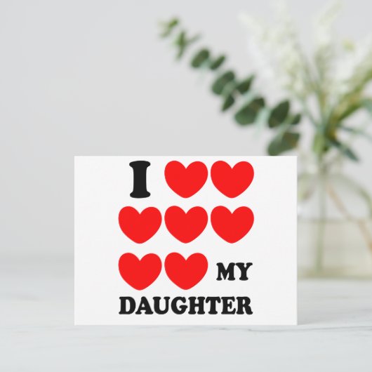 Ik hou van mijn dochter briefkaart (Staand voorkant)