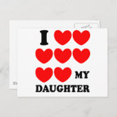 Ik hou van mijn dochter briefkaart (Voorkant / Achterkant)