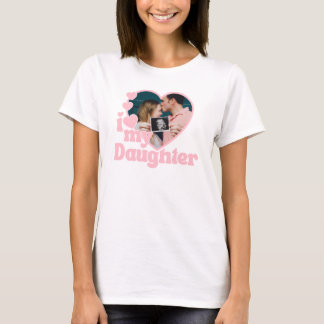 Ik hou van mijn dochter Hart Foto T-shirt