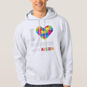 Ik hou van mijn dochter met autisme... roer mam pa hoodie