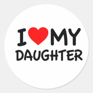 Ik hou van mijn dochter ronde sticker