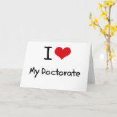 Ik hou van mijn doctoraat kaart (Gele Bloem)