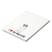 Ik hou van mijn Dog Notepad Notitieblok (Gedraaid)