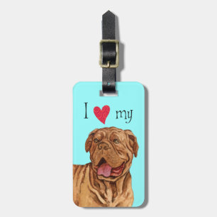 Ik hou van mijn Dogue de Bordeaux Bagagelabel