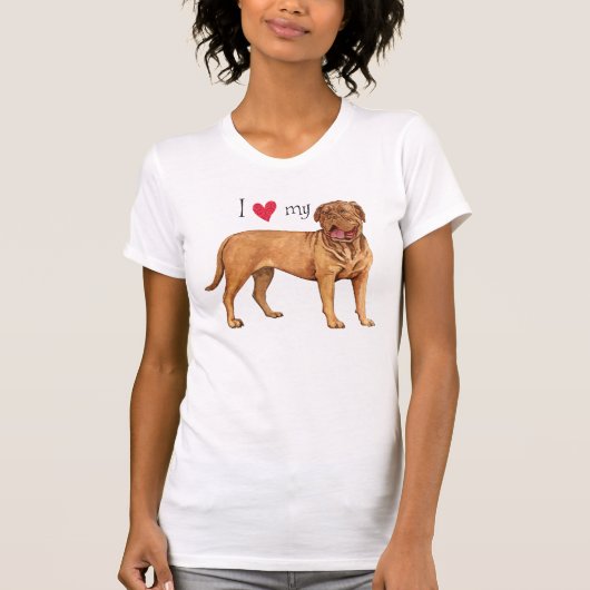 Ik hou van mijn Dogue de Bordeaux T-shirt (Voorkant)