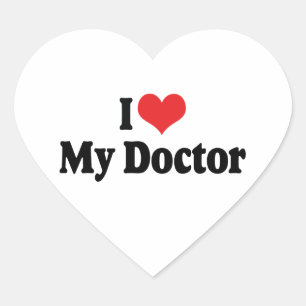 Ik hou van mijn dokter hart sticker