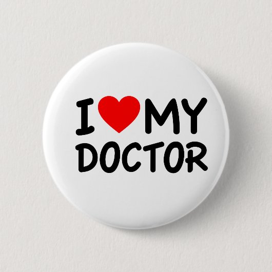 Ik hou van mijn dokter ronde button 5,7 cm (Voorkant)