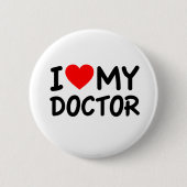 Ik hou van mijn dokter ronde button 5,7 cm (Voorkant)