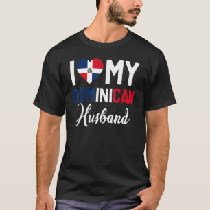 Ik hou van mijn Dominicaanse man Canada-vlag Gehu T-shirt