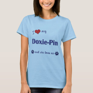 Ik hou van mijn Doxie-Pin (Vrouw Dog) T-shirt