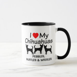 Ik hou van mijn drie Chihuahua honden Mok