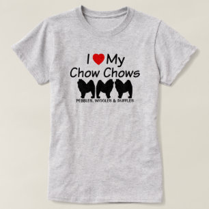 Ik hou van mijn drie Chow Chow honden T-shirt