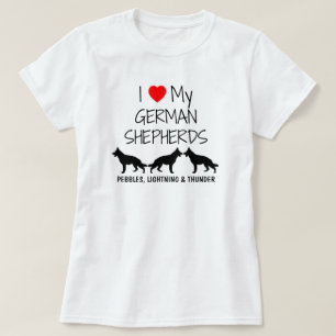 Ik hou van mijn drie Duitse herders T-shirt