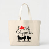 Ik hou van mijn drie Schipperkes tas (Voorkant)