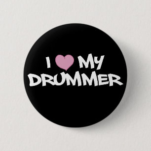 Ik hou van mijn drummer ronde button 5,7 cm
