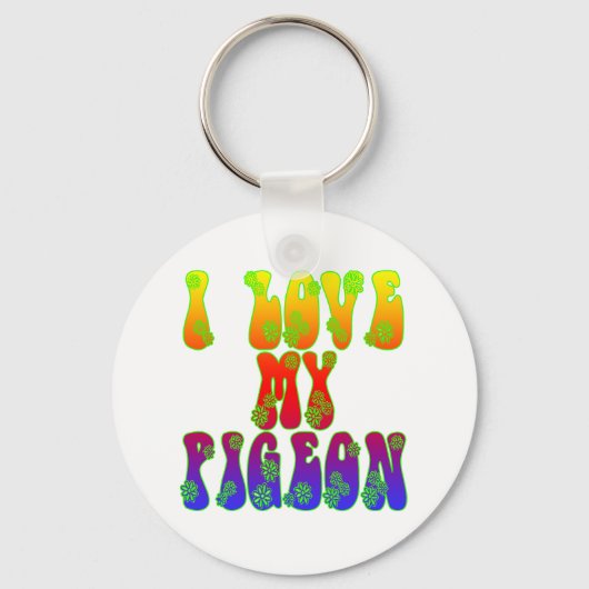 Ik hou van mijn duif sleutelhanger (Voorkant)