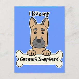 Ik hou van mijn Duitse herder Briefkaart
