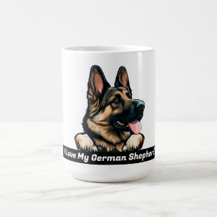 Ik hou van mijn Duitse herder Koffiemok