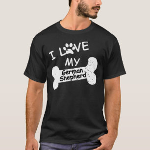 Ik hou van mijn Duitse herder voor Hondenliefhebbe T-shirt