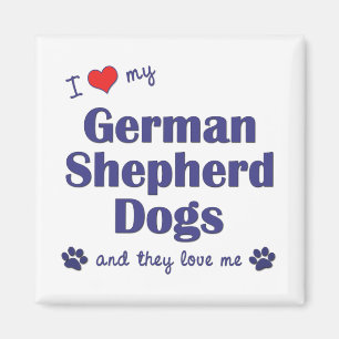 Ik hou van mijn Duitse herders (veel honden) Magneet