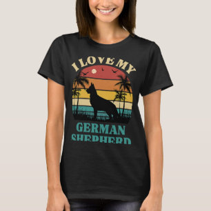 Ik hou van mijn Duitse herdershond Schattigee Duit T-shirt