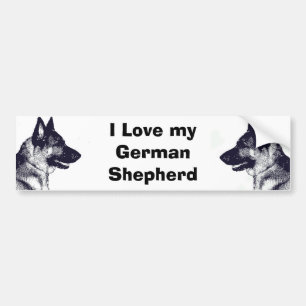 Ik hou van mijn Duitse Shepherd Bumpersticker