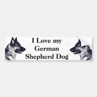 Ik hou van mijn Duitse Shepherd Bumpersticker
