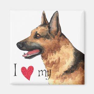 Ik hou van mijn Duitse Shepherd Magneet