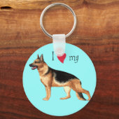 Ik hou van mijn Duitse Shepherd Sleutelhanger (Voorkant)