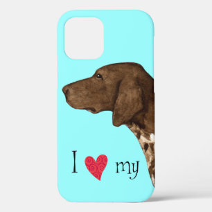 Ik hou van mijn Duitse Staande Hond iPhone 12 Hoesje