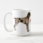 Ik hou van mijn Duitse Wirehaire Pointer Koffiemok (Links)